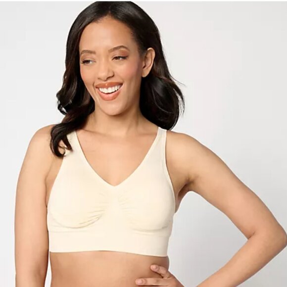 Anybody Women Bra Sz 5X Intimates Wirefree Cuplift Seamless Pearl A639397 - Picture 1 of 6